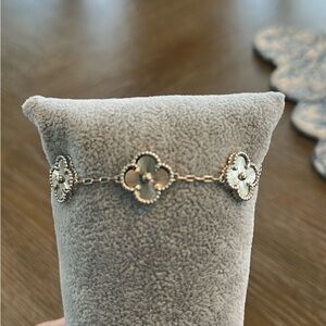 Elegant Silver Flower Bracelet